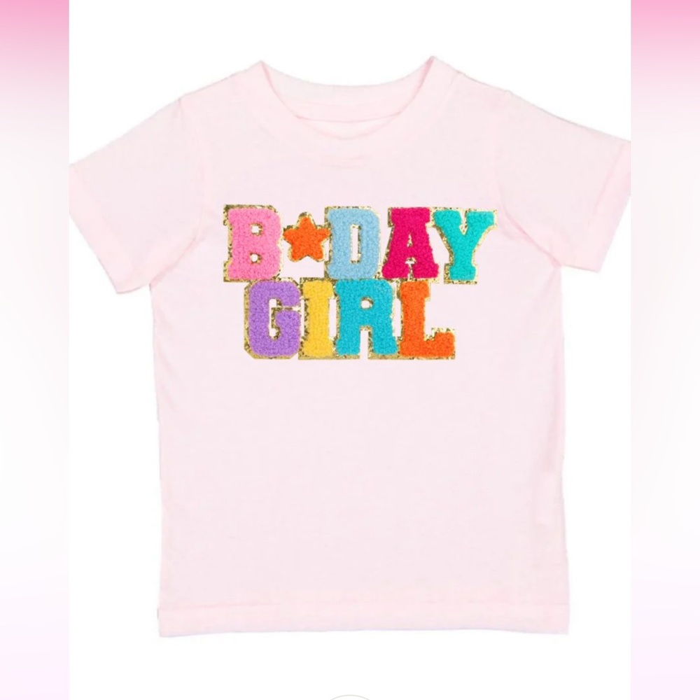 B-Day Girl appliqué cotton t-shirt for little girl - Picture 7 of 9